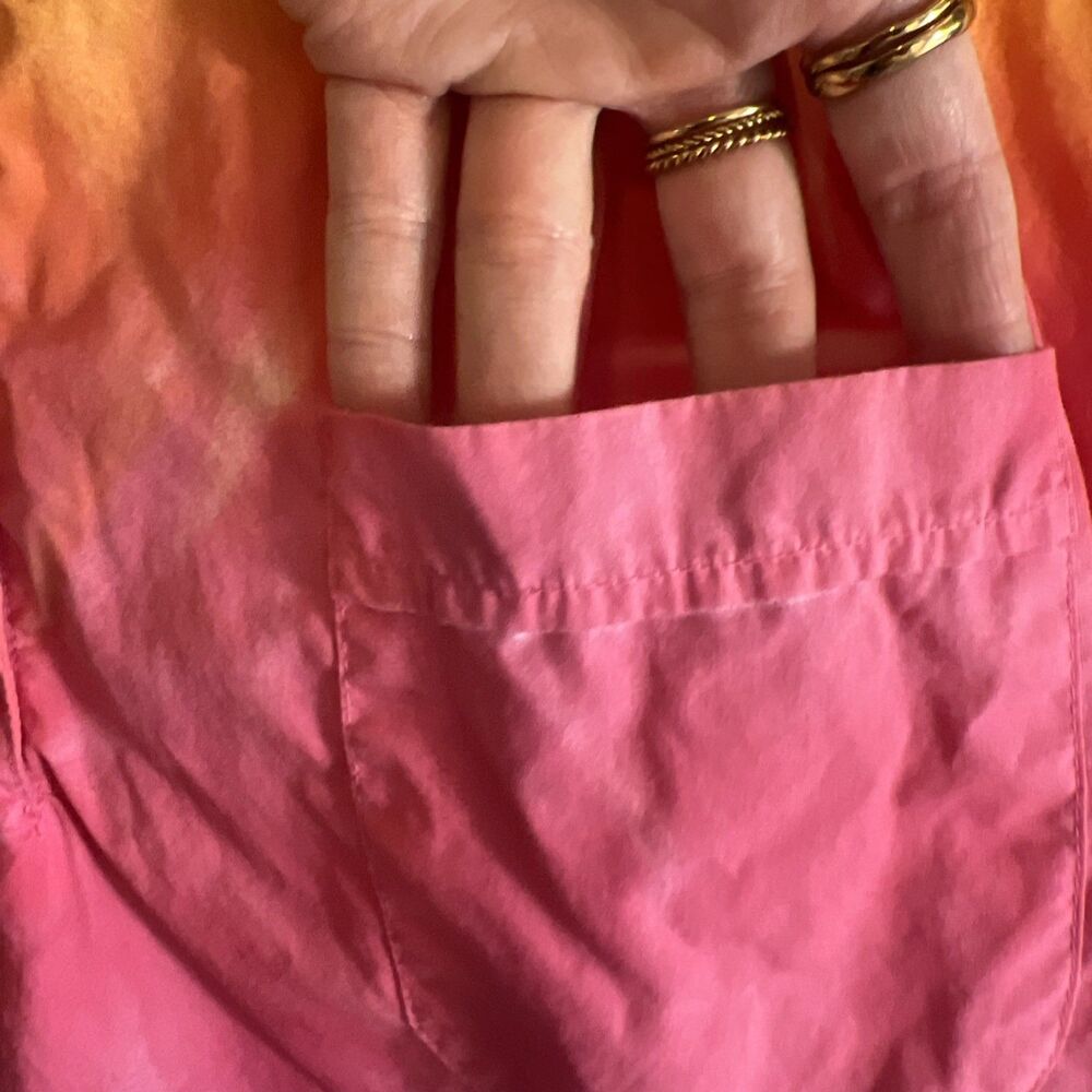 Mokuyobi Shirt 2XL Large Colors Orange Pink Purple Shirt Button Up Pocket Summer - Picture 5 of 8
